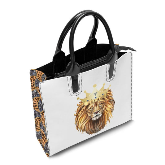 JUDAH LION KING CROWN Leopard Tote Bag