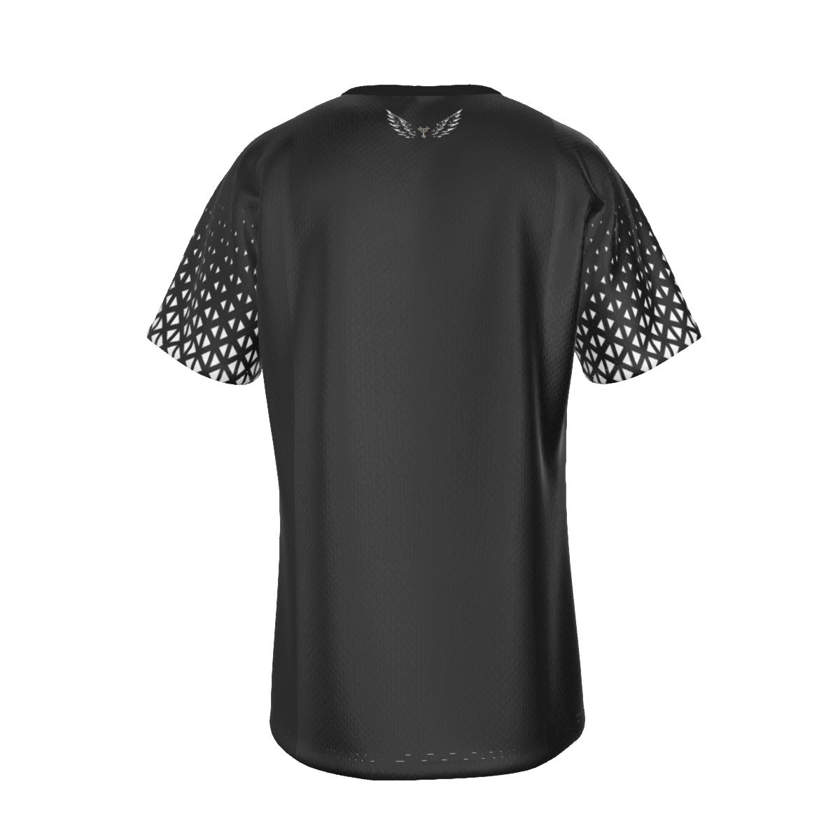 SWARTHY Black Pattern Sleeve T Shirt