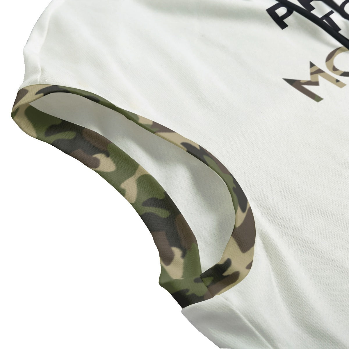 ALL PRAISES TO THE MOST HIGH Camouflage Print Sleeveless Cloak Hoodie With Pockets