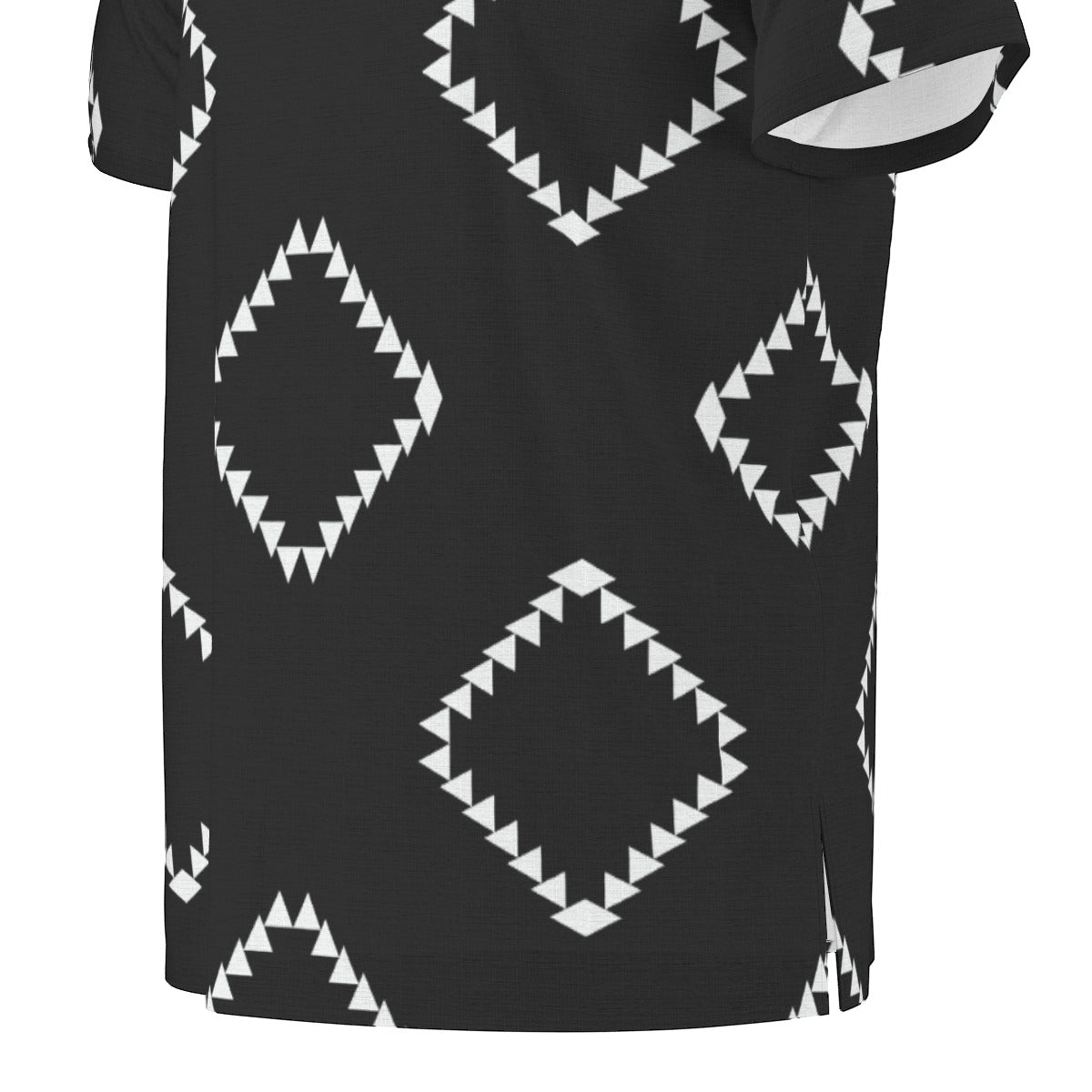 RIGHTEOUS Abstract Diamond Pattern Dashiki Shirt