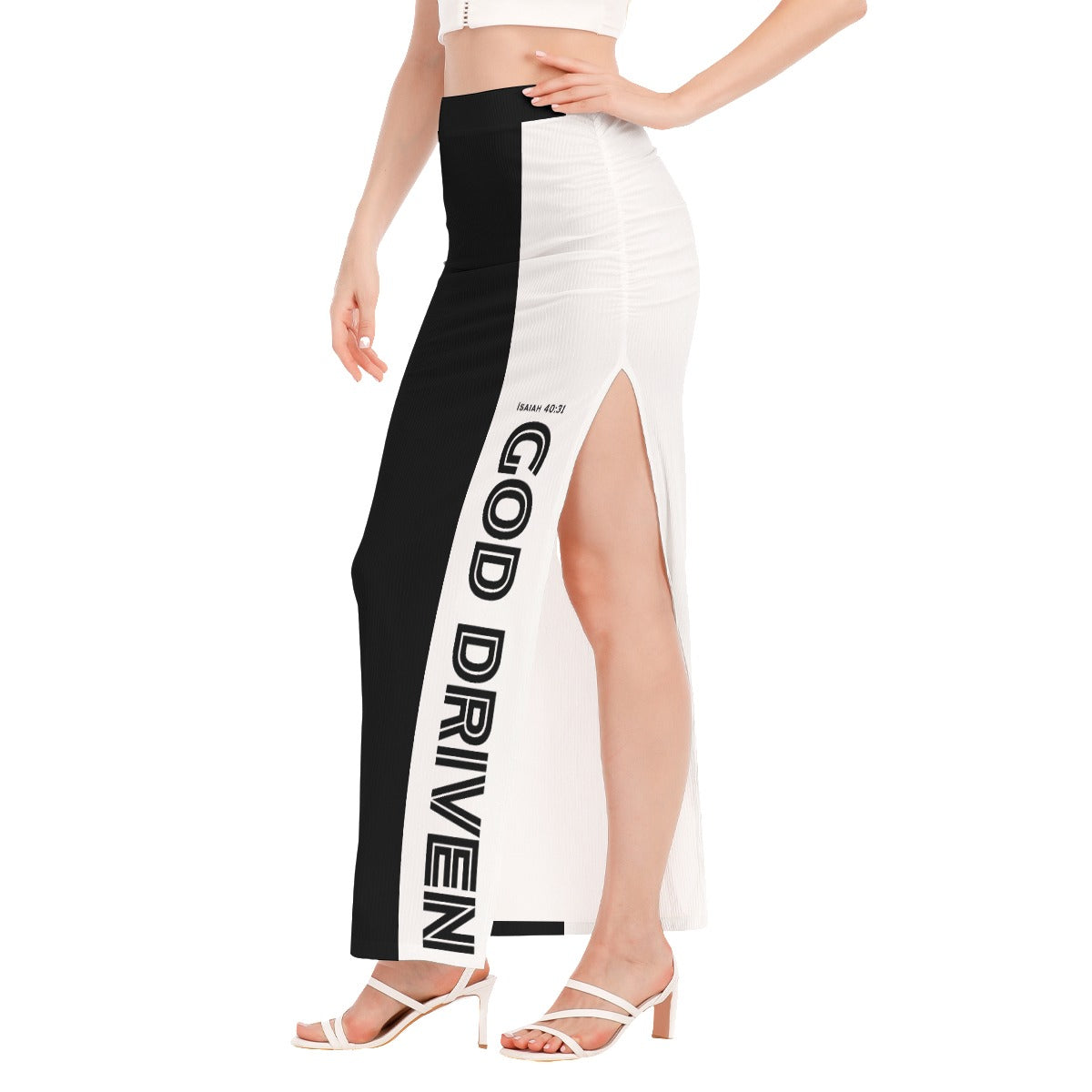 GOD DRIVEN Side High Slit Long Skirt