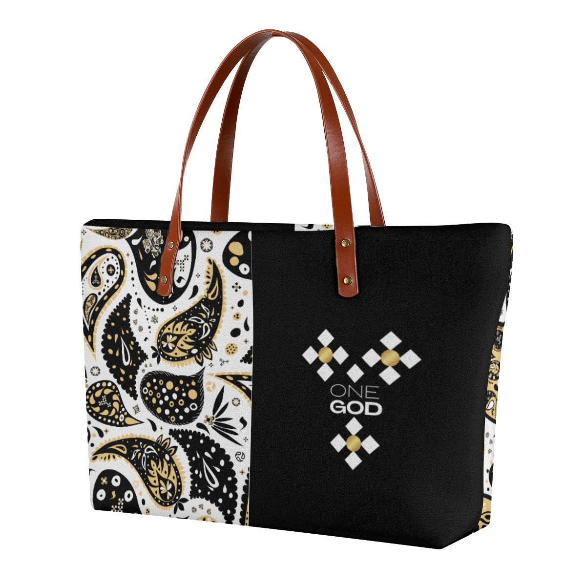 ONE GOD Paisley Cloth Tote Bag