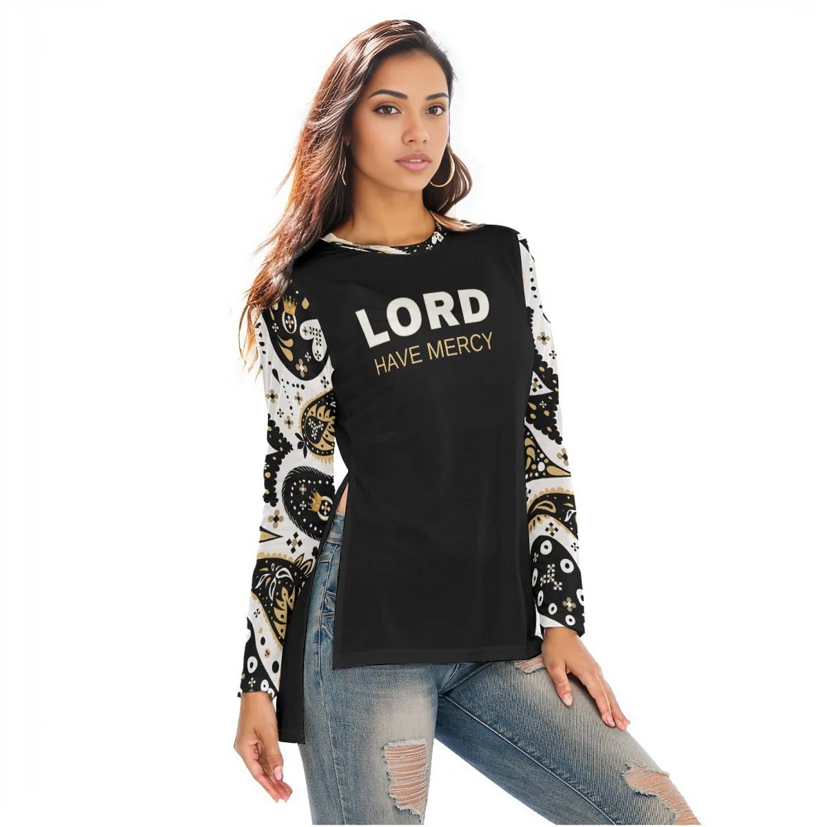 LORD HAVE MERCY Paisley Long Sleeve Shirt