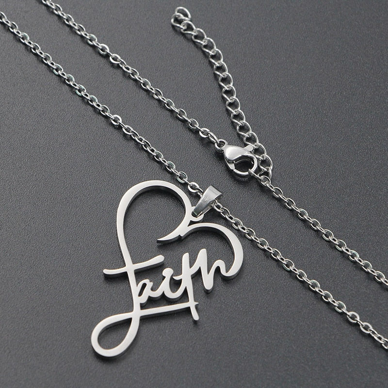 Faith Heart Pendant Necklace