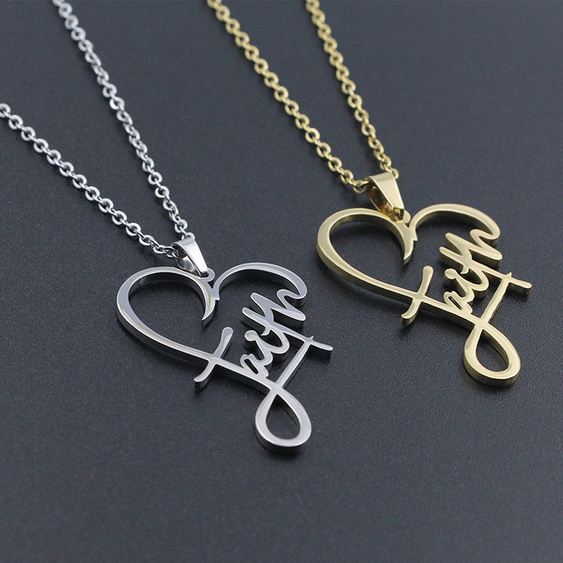 Faith Heart Pendant Necklace