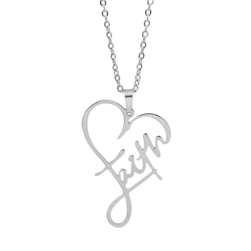 Faith Heart Pendant Necklace