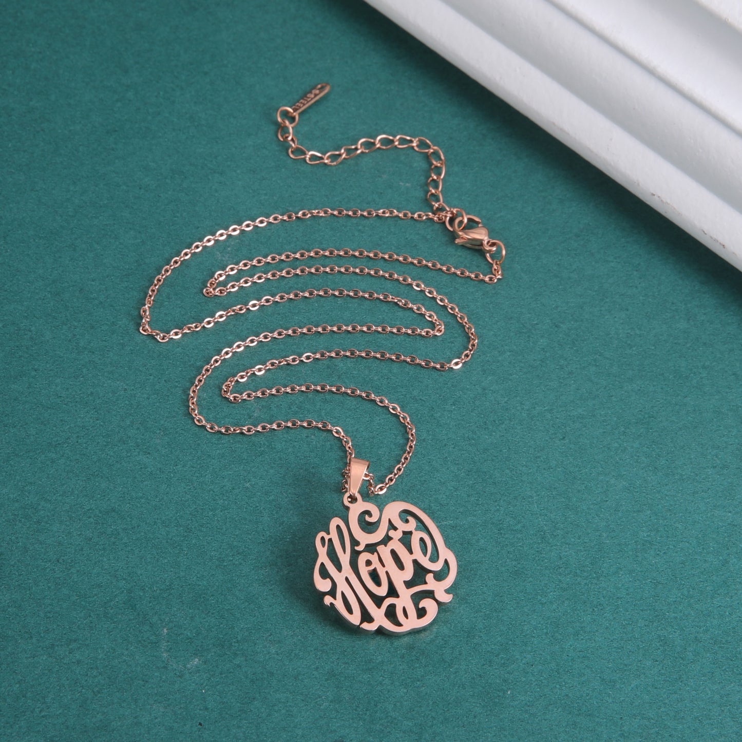 Hope / Faith Hollow Pendant Necklaces