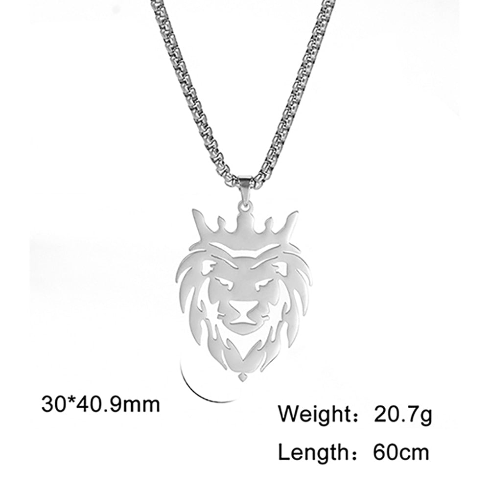 Crowned King Lion Necklace