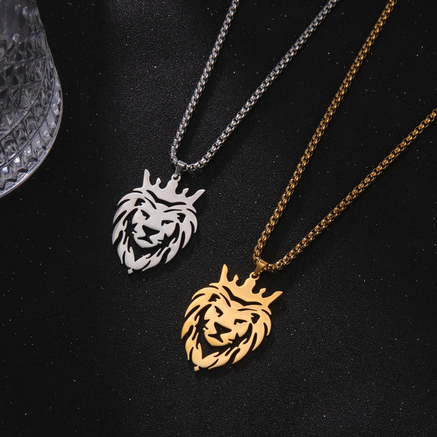 Crowned King Lion Necklace