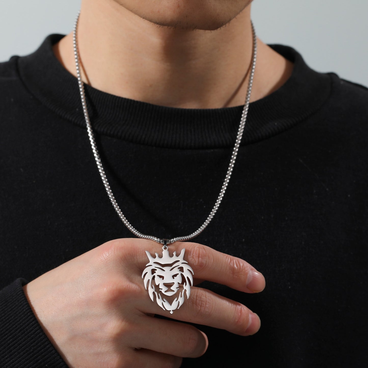 Crowned King Lion Necklace