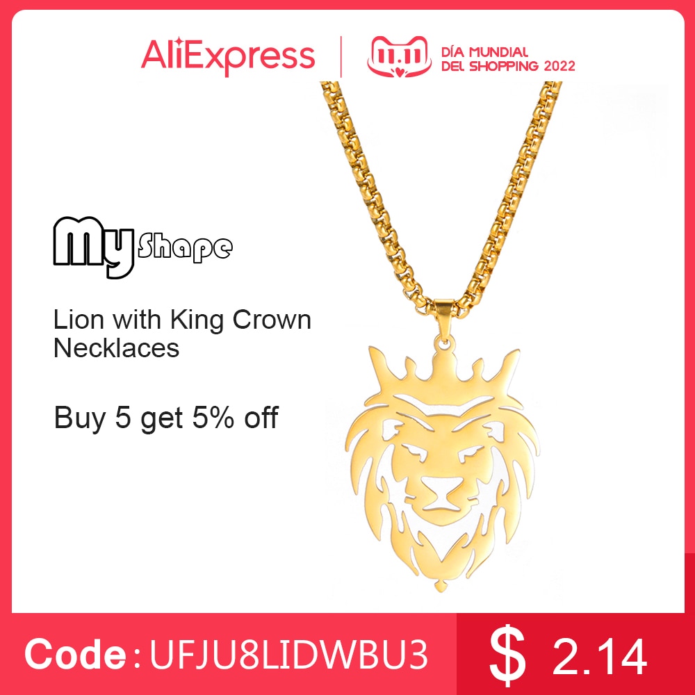 Crowned King Lion Necklace