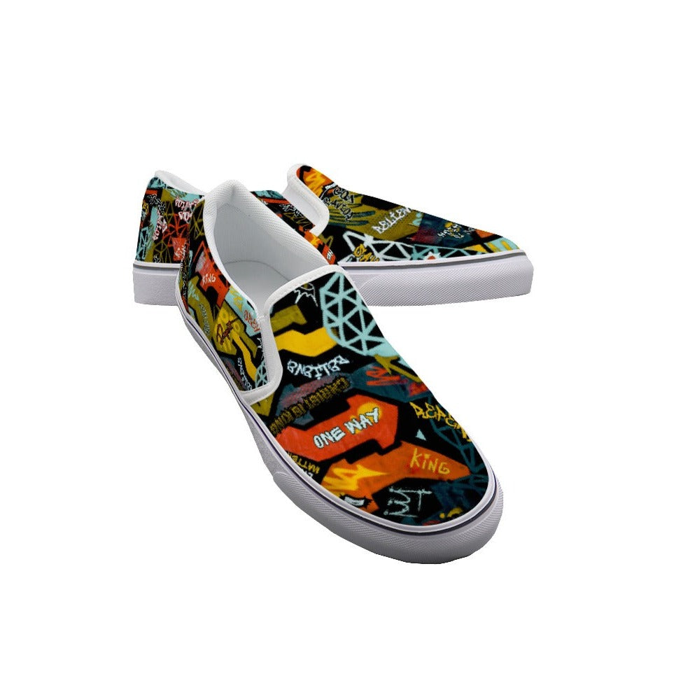 KIDS GRAFFITI GOD Slip On Sneakers